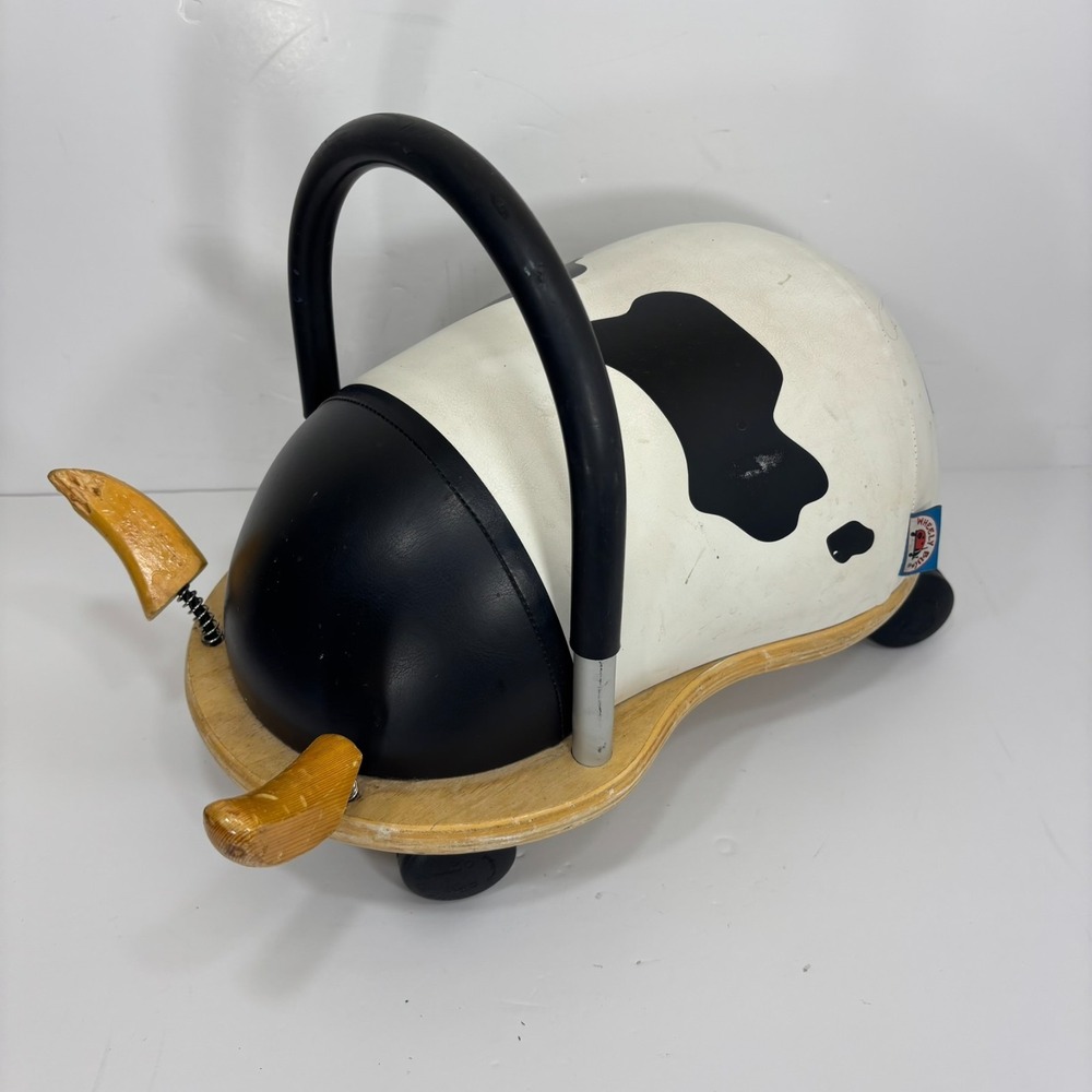 Wheely Bug Cow Bull Ride-On Wooden Toy Small For Kids Around 1.5 Years